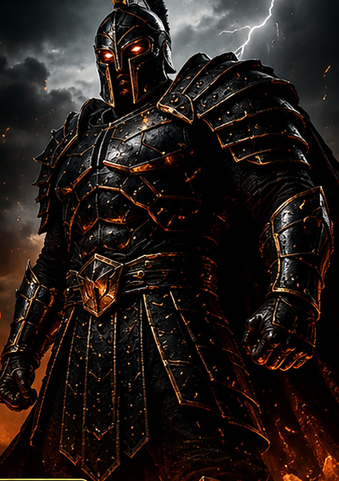Titan warrior in armor